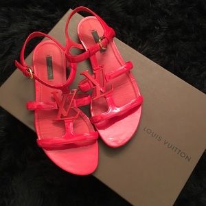 Louis vuitton red sandals